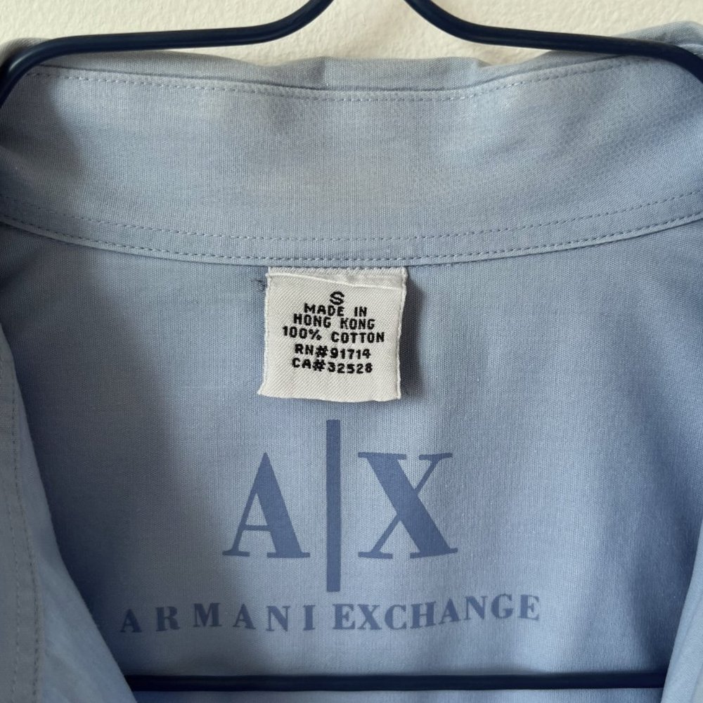 Armani Exchange shirt, size: S, blue, 100% cotton